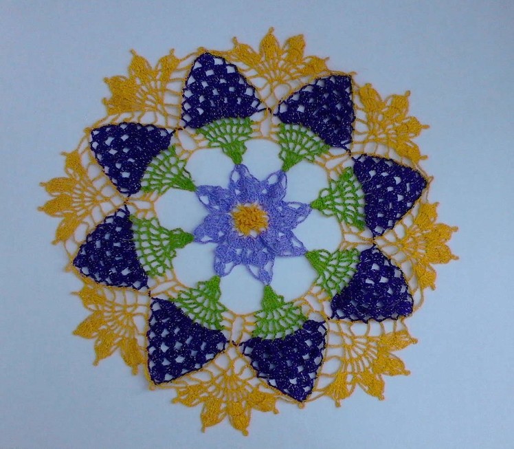 Carpeta crochet flor 2 de 2