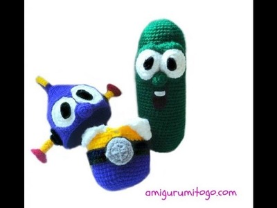 Crochet LarryBoy Costume for Cucumber Doll