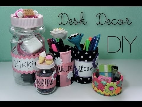 Desk Decor DIY - Pencil Cup, Display Jars + Decor Tips