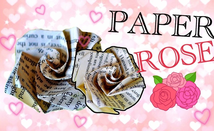 DIY Book Paper Rose Origami (gift for him.her)