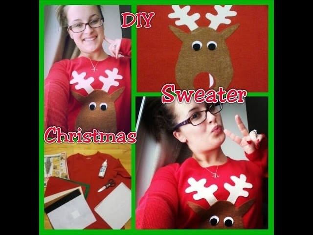 DIY Christmas: Ugly Christmas Sweater. Cute Reindeer Shirt