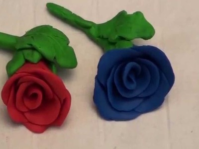 DIY Clay Rose Flower making - JK Arts 008