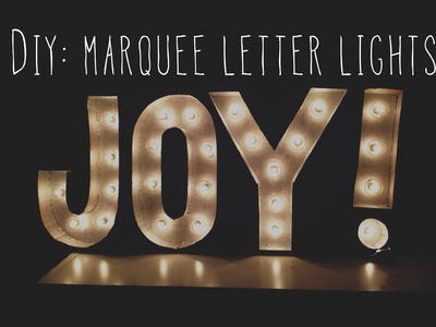 DIY: Room Decor Marquee Letter Lights