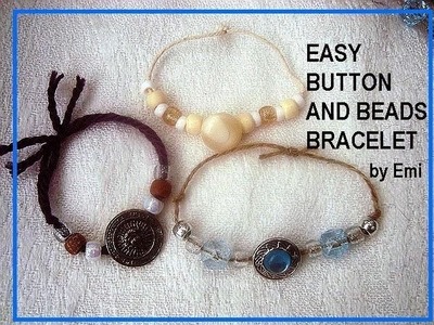EASY BUTTON AND BEADS BRACELETS, kid crafts, summer camp, group crafts