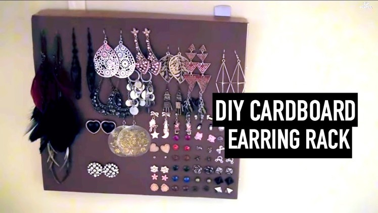 Easy DIY Earring Rack | Cardboard.At-home Materials