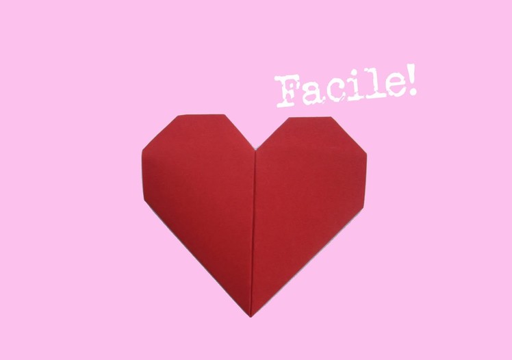 Faire un coeur en origami - papier - facile - bricoler - instruction - tutorial