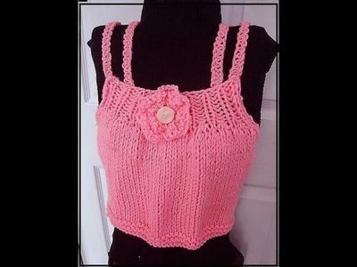 FREE KNITTING PATTERN, CROPPED TOP, ADULT SMALL TO LARGE