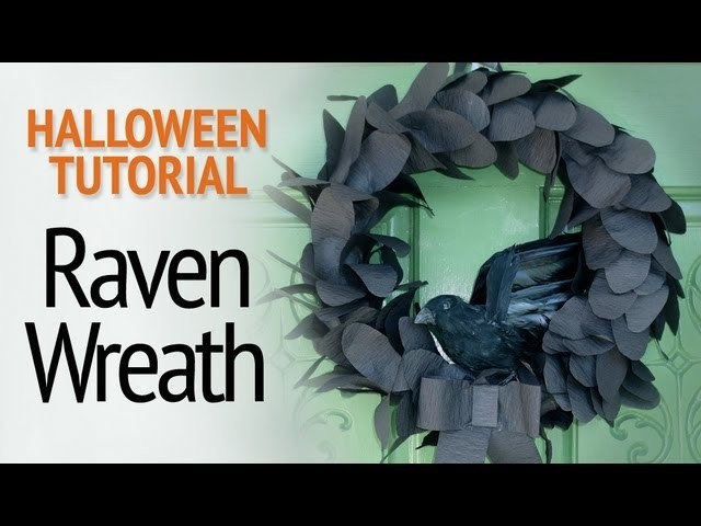 Halloween Tutorial - Raven Wreath (Paper Craft)