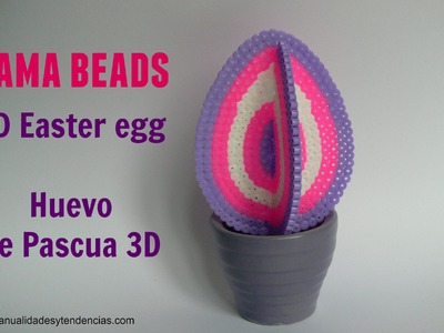 Hama beads: Huevo de Pascua 3D. Easter egg