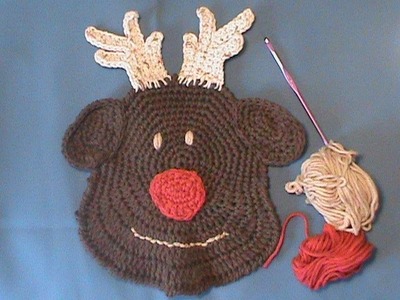 How to Crochet a "Reindeer Dishcloth"-Video 1