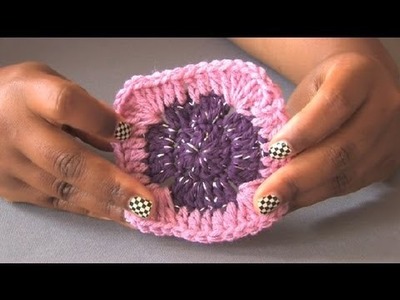 How to Crochet Circles in Squares : Crochet Projects
