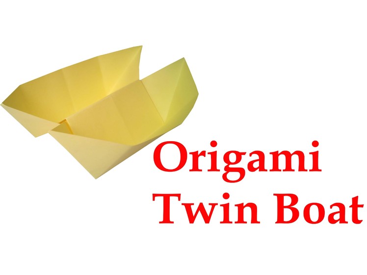 How to make Origami Twin Boat ( very easy ) : DIY Crafts