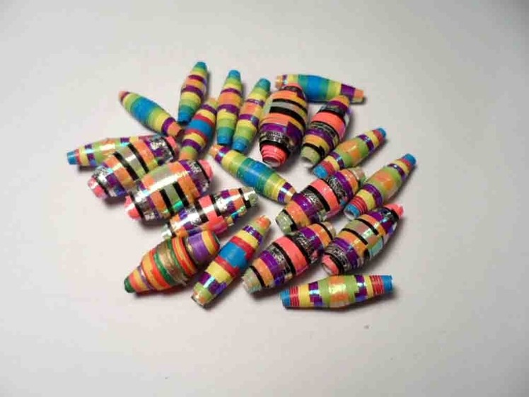 How to make paper bead with color paper