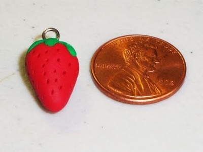 How to make polymer clay strawberry earrings - EP