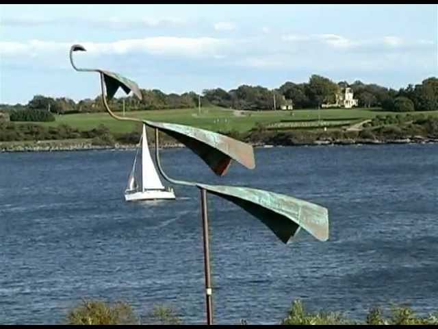 Kinetic Copper Wind Sculpture Spinner - Concord Swan Wind Sculpture