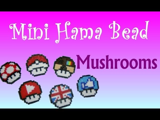 Mini Hama Beads - Mario Mushrooms