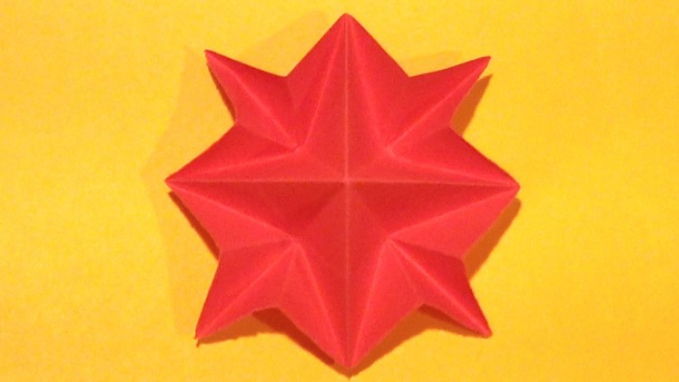 Origami 8 Pointed Star - How to make an 8 pointed star