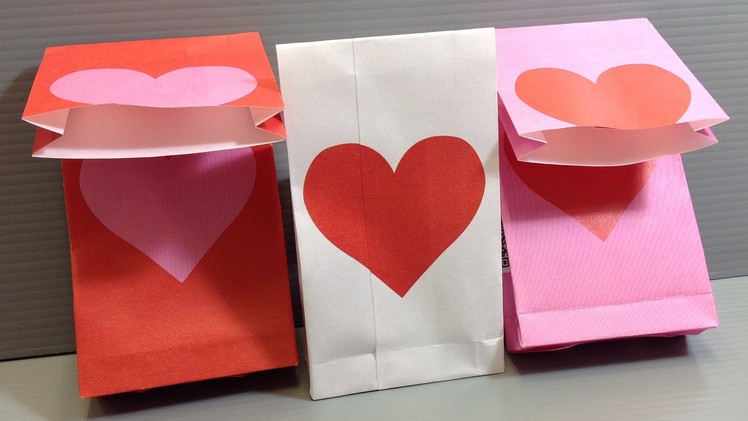 Origami Valentine Heart Gift Bags - Print Your Own