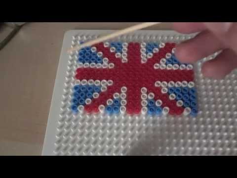 Pyssla.Hama beads:English Flag