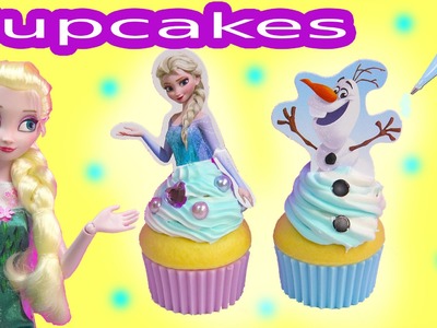Queen Elsa Disney Frozen Whipple 2 Cupcakes Olaf Snowman Princess Anna Birthday Craft Unboxing