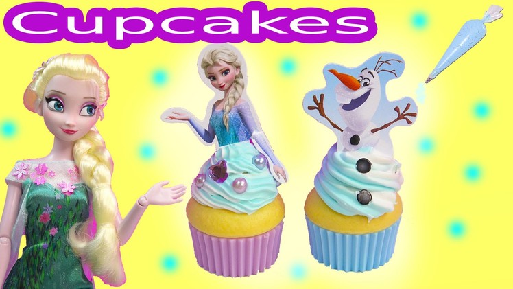 Queen Elsa Disney Frozen Whipple 2 Cupcakes Olaf Snowman Princess Anna Birthday Craft Unboxing