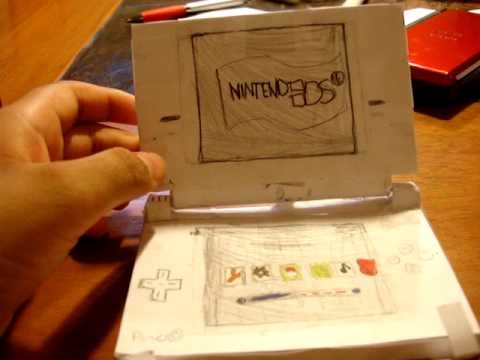 Rebsingh's papercraft Nintendo DSi. Made out of Notecards
