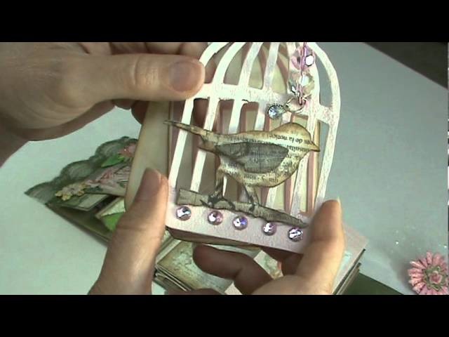 Scrapbook Mini Album Using Pink Paislee Butterfly Garden paper