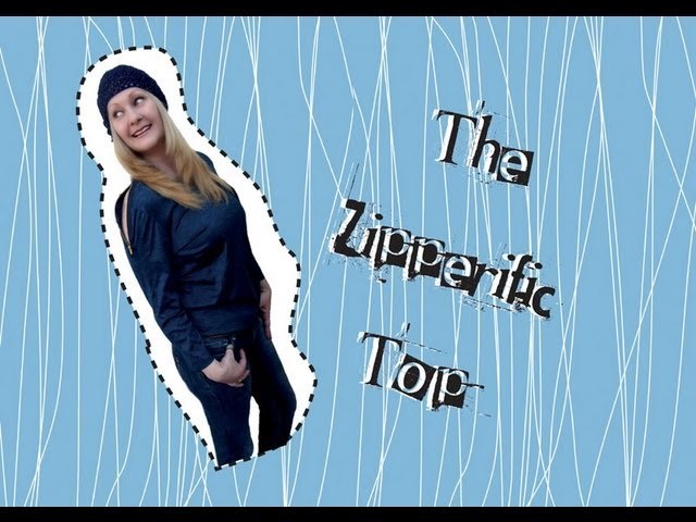 The Zipperific Top: a DIY zip-up cut out shirt tutorial