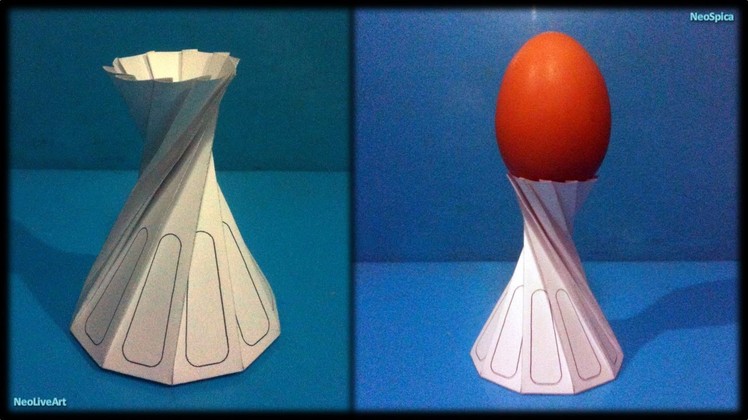Tutorial 12 Egg Cup Support Paper Folding. Origami