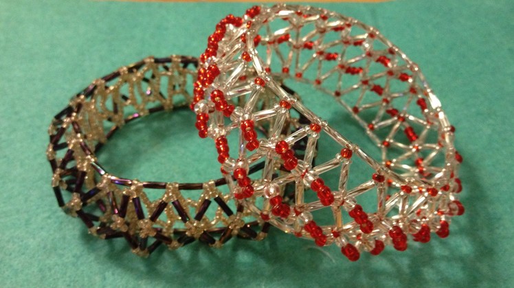 Tutorial, 3D light, bugle netted bangle, bracelet.