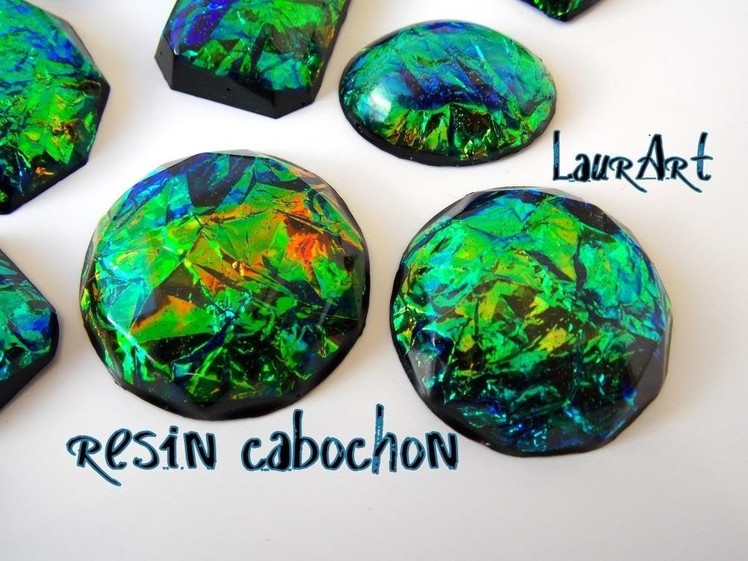Cabochon in resina - Review Andromedabeads.com #Resin #Cabochon #Dichroic #FantasyFilm