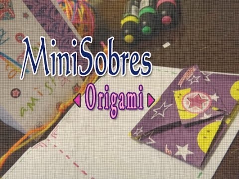 Como Hacer Mini Sobres de Origami. How to make mini origami envelopes