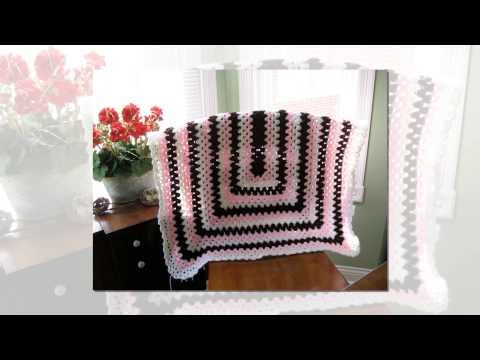 Crochet pattern for granny square baby blanket