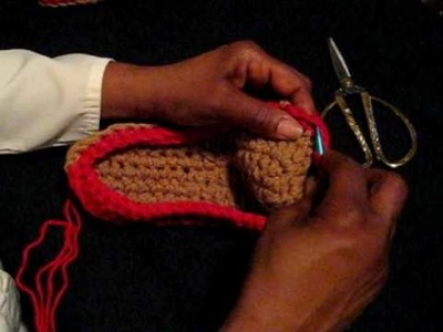 Crocheting Top of Loafer pt 2