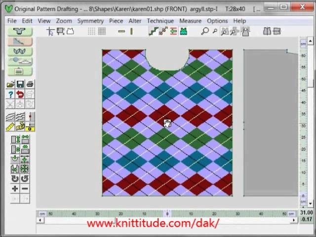 DesignaKnit 8 Tutorial Layout Your Stitch Pattern Directly In Original Pattern Drafting