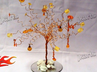 DIY How to make Wire tree with buttons and beads JK Arts 114