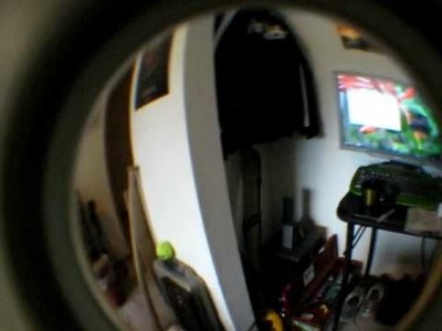 DIY peephole fisheye lens for point and shoot camera