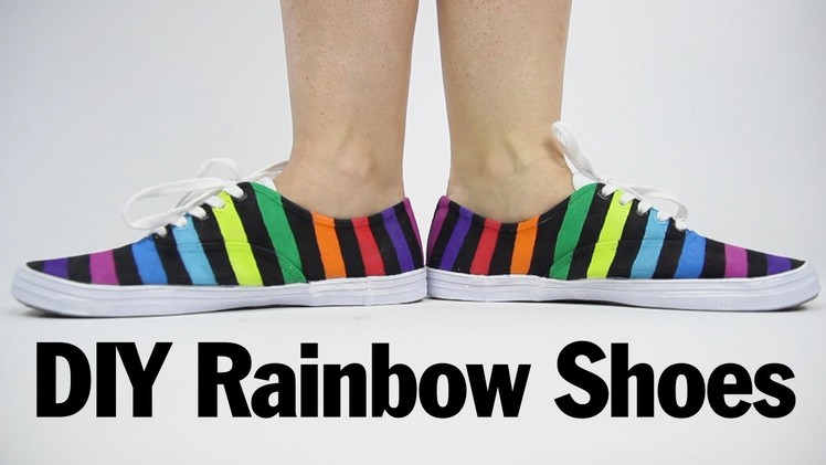 DIY Rainbow Shoes, ThreadBanger How to