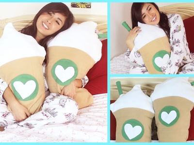 DIY Room Decor - Starbucks Frappuccino Inspired Pillow (NO SEW.SEW)
