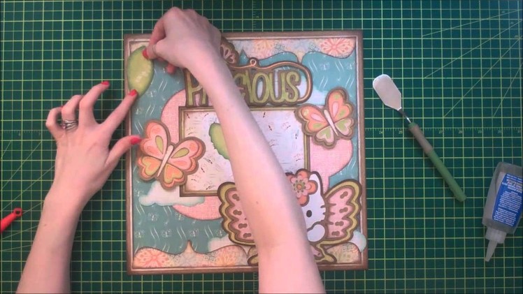 Faith Abigail Designs - Hello Kitty Butterfly Scrapbook Layout