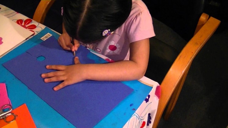 Foam Flower Craft by Kanan  for Mother's Day Card 17-03-12