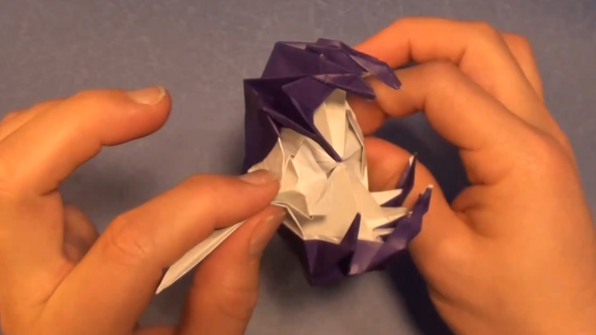 Fold an origami Space Monster (AKA Venus Flytrap) by Jeremy Shafer