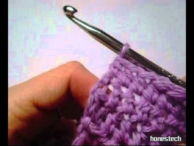 HALF DOUBLE CROCHET (hdc) - How to start a new row ~ Learn to crochet with Hege