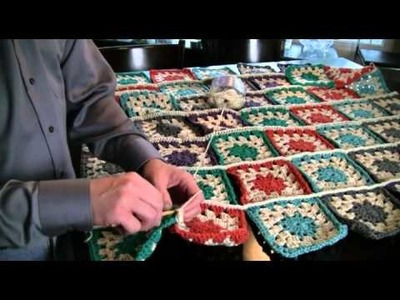 How To Crochet Color Burst Afghan Part 4