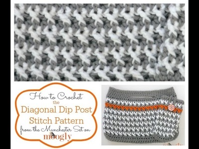How to Crochet: Diagonal Dip Post Stitch Pattern