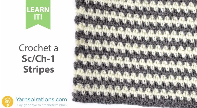 How To Crochet Sc.Ch1 Stripes