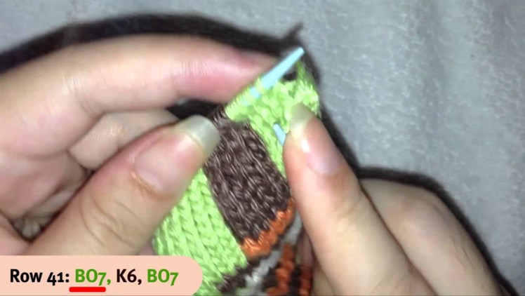How to Knit Snowman Mobile Phone Cover Case Part 7