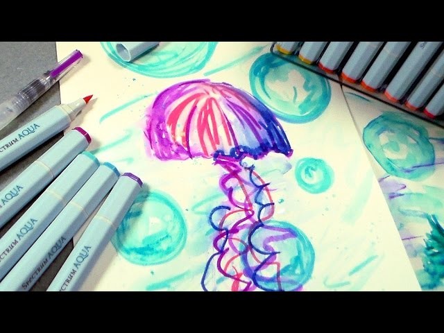 Jellyfish Sketching Tutorial & Marker Giveaway!!!