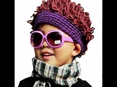 LOCOMOLIFE Baby Infant Knit Afro Bob Clown Wig Fake Hair Beanie Hat