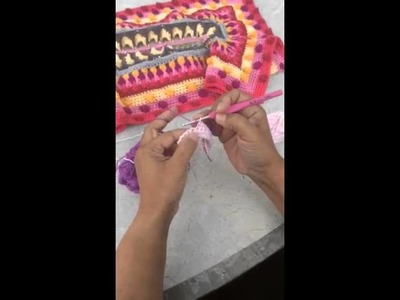 Mandala Blanket part 5 ( Popcorn stitches)